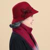 Wool hat female autumn and winter mother bucket hat in the elderly top hat thickened elderly grandmother warm basin hat