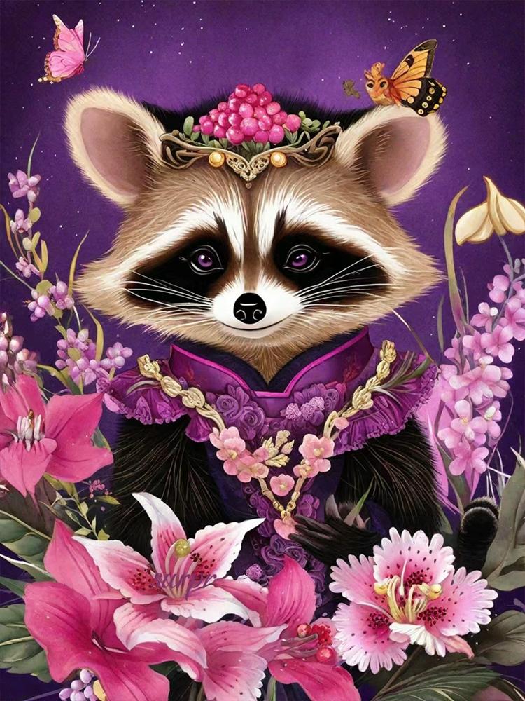 5D Diamond Painting Flower Animal Panda Landscape Painting Full Round Square Inlaid Jewelry Cross Embroidery Home Decoration