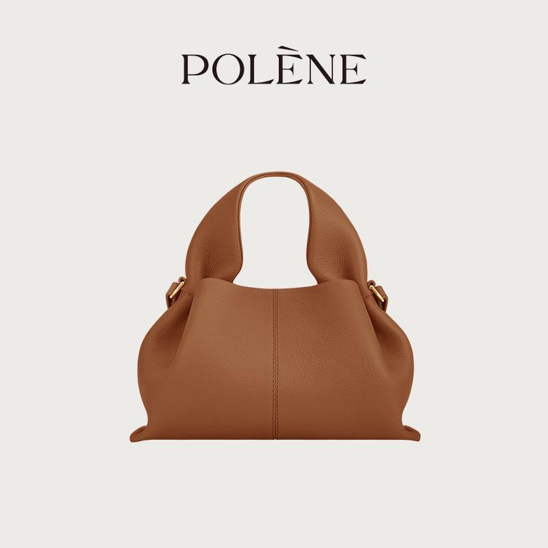 Polene Cloud Bag Dumpling: Genuine Leather Single Shoulder Crossbody Handbag. In Stock.