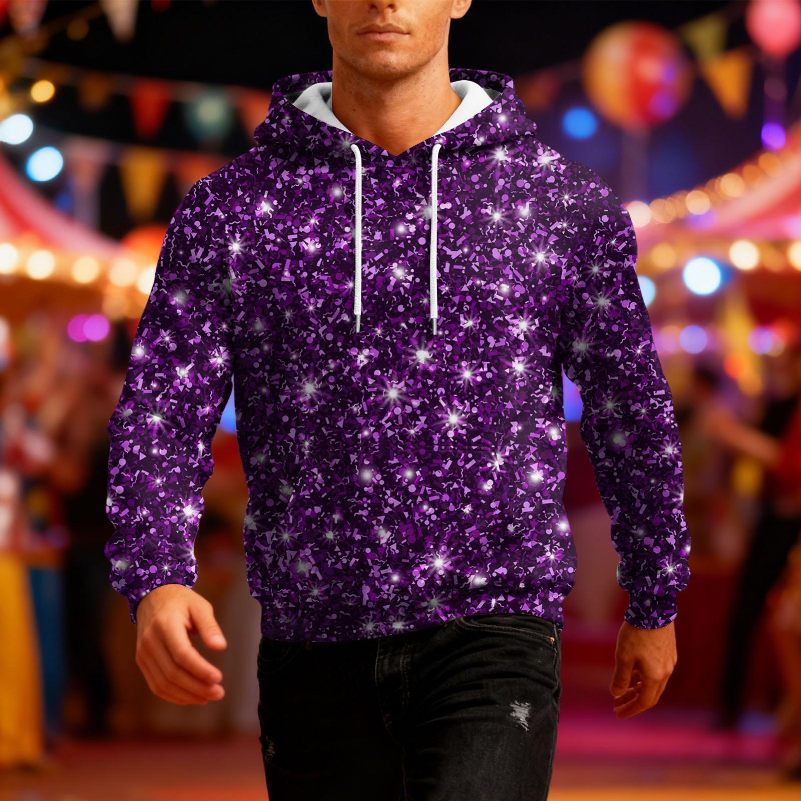 

Мужская повседневная толстовка с капюшоном и длинными рукавами L темно-фиолетового