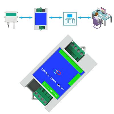 Industrial RS485 To Analog Converter 2 Way Current Voltage Output Module