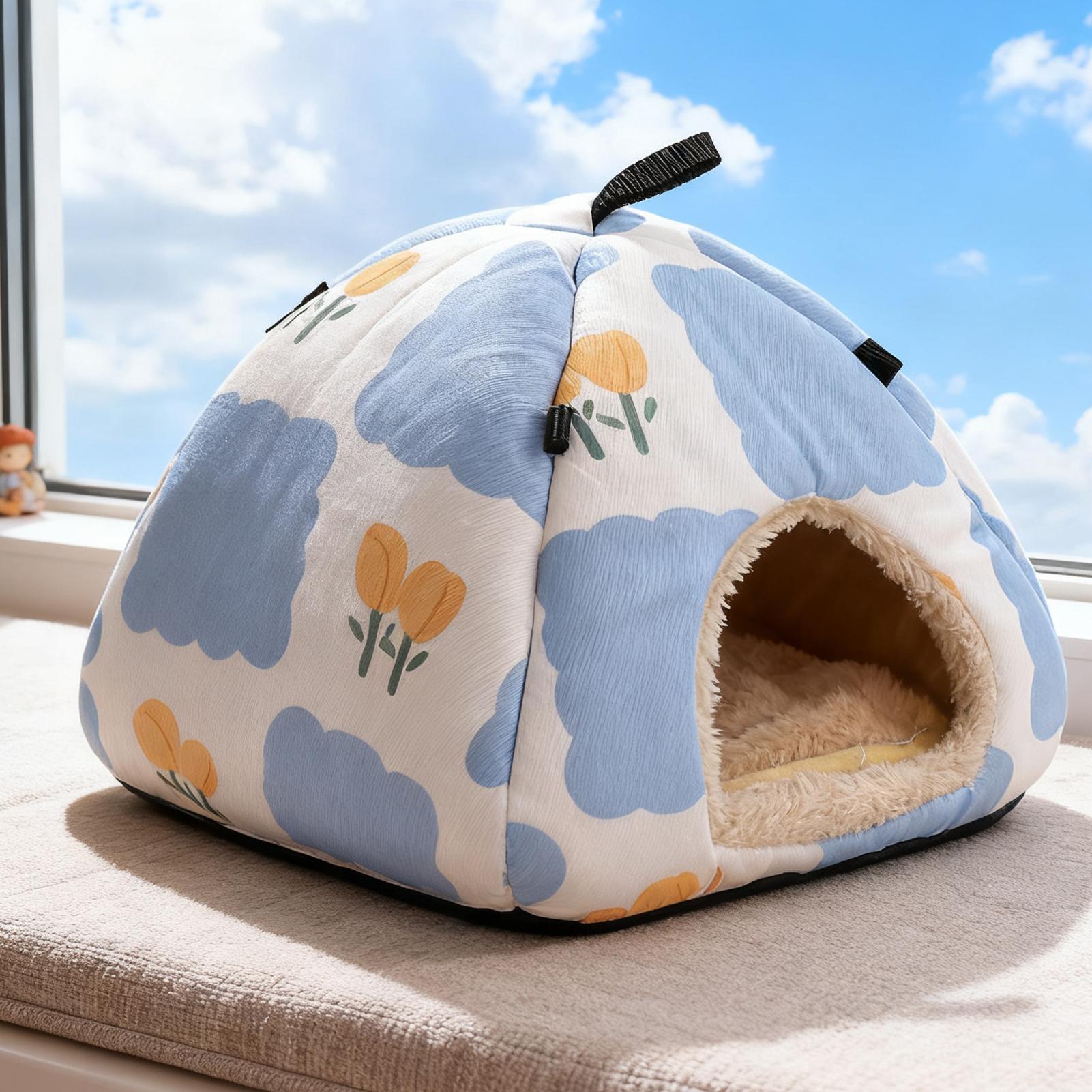 Dome shaped hamster house dome shaped sleeping bag Hangable Hammock Warm Hamster Nest for Chinchilla Small Animal M