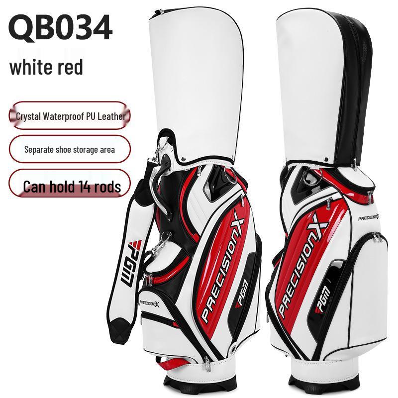 PGM Men's Waterproof PU Golf Bag, Large Capacity Club Bag