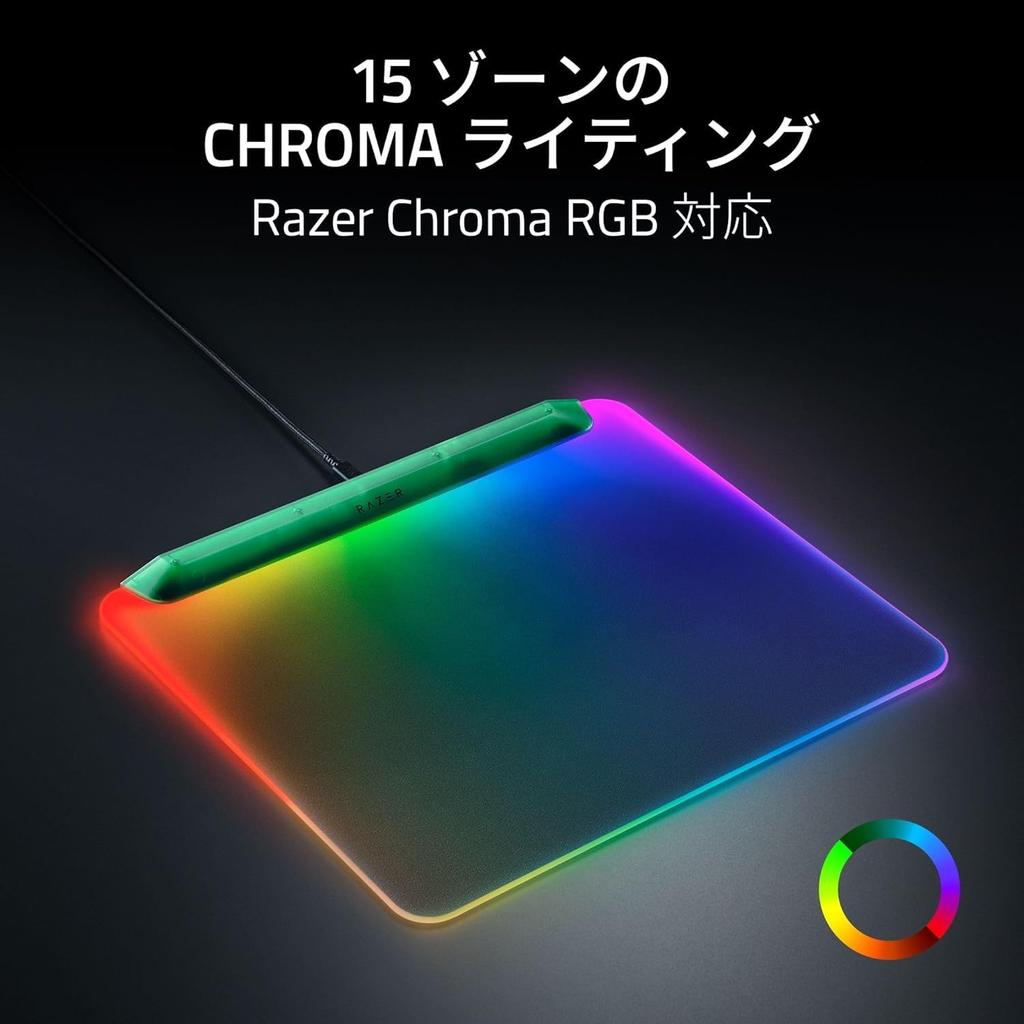 Firefly V2 Pro Phantom Green Edition Gaming Mousepad with 360x278 Resolution Micro-Textured Surface, Non-Slip Base, Backlit, [Used]