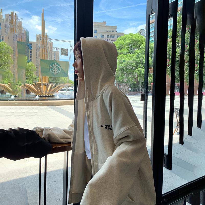 Women Long Sleeve Hooded O Neck Loose Pullovers Female Tops Solid Color Sweatshirts