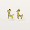Silver Needle Giraffe Stud Earrings Female Korean Version Small Fresh and Cute Sweet Deer Ears Small and Simple Girl