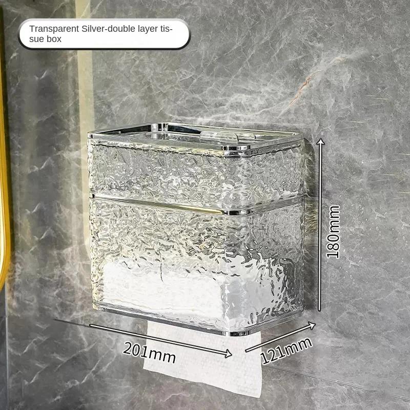 

Усовершенствованный диспенсер для салфеток с водной рябью Коробка для вытирания рук Туалетная бумага Коробка для туалетной бумаги Настенный ящик для туалетной бумаги для дома