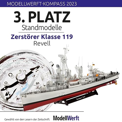 Revell 1/144 German Destroyer Class 119 (Z1/Z5) Plastic Model 05179, Molded In Color