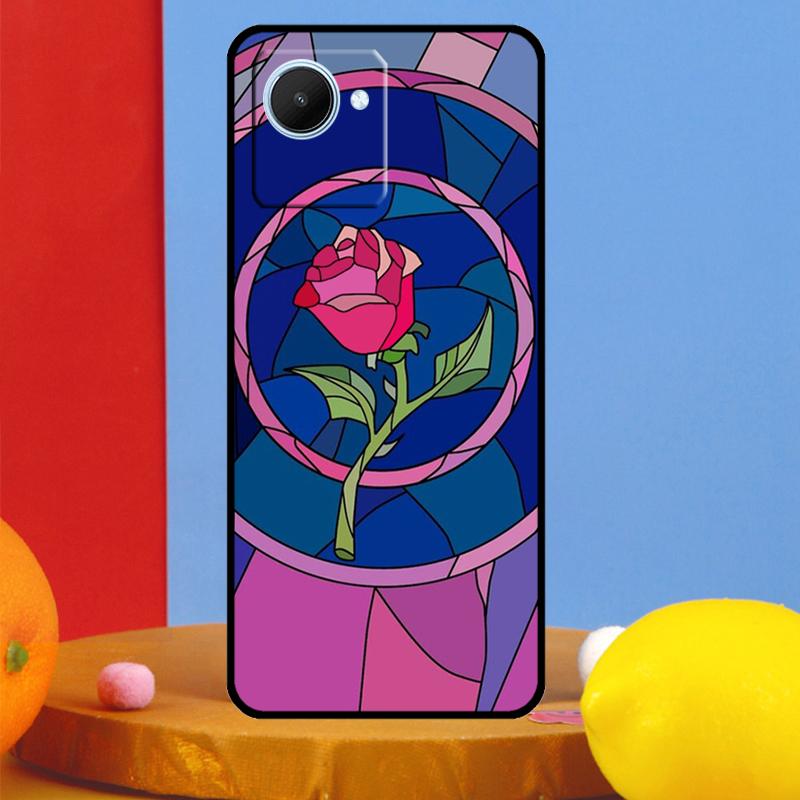 Stained Glass Rose Galaxys For Realme GT5 GT Neo 6 9 10 11 12 Pro Plus C21Y C25s C30 C31 C33 C35 C51 C53 C55 C67 Case