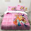 Set di biancheria da letto Kawaii Anime Winx Letto a tre pezzi Singolo Doppio King Size Set di letto per adulti e bambini Set copripiumino per bambini Regalo per bambini