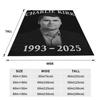 Charlie Kirk Shoot Blankets  Super Warm Aesthetic Plush Throw Blanket For Students Home Decor Flannel Bedspread Bed Cover