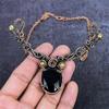 Bloodstone Gemstone Handmade Copper Wire Wrap Jewelry Necklace 18" ET-4942