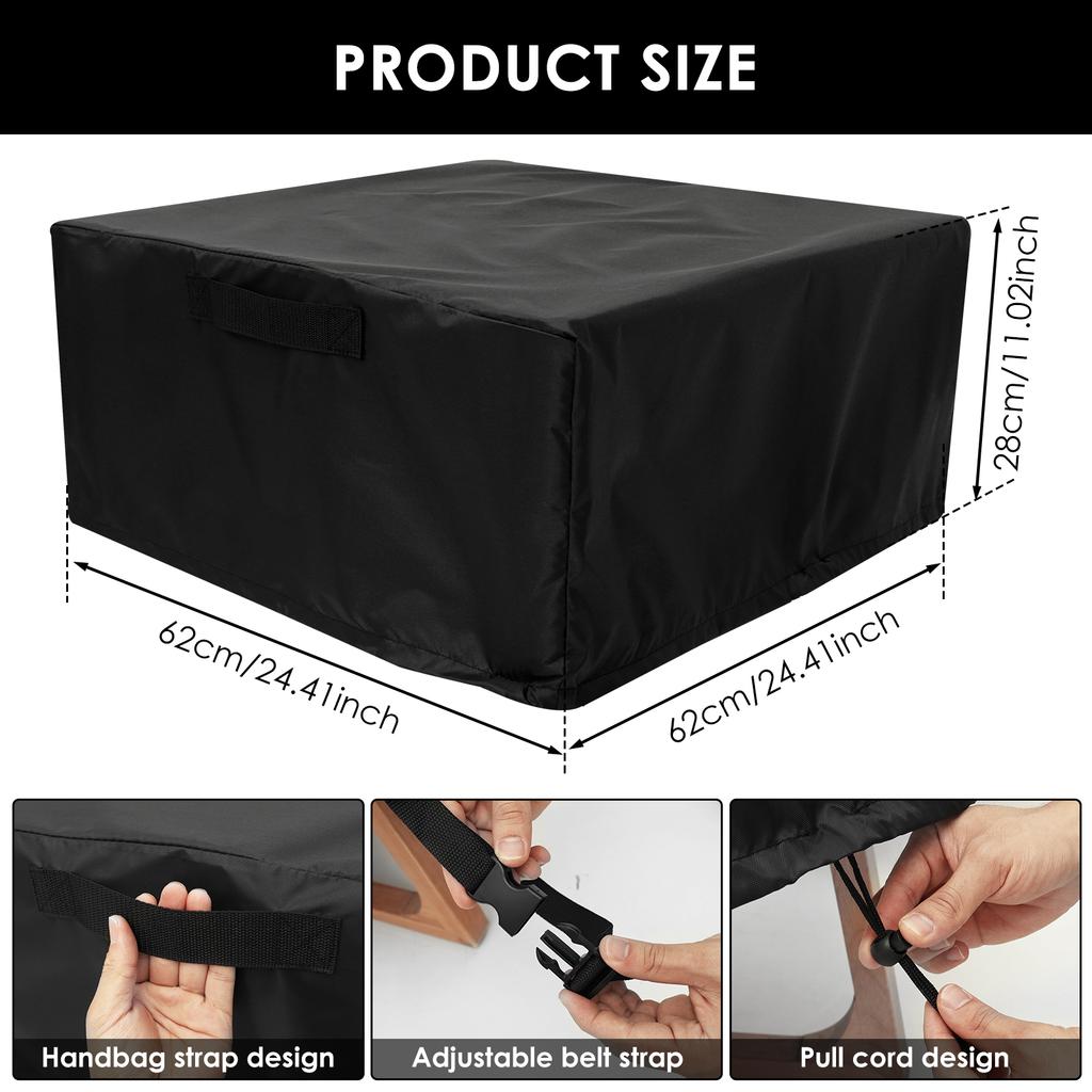 Pizza Oven Waterproof And Dust Cover 420d Oxford Cloth Double Snap Drawstring Oven Cover Buckle Strap Tight Fitting For Outdoor