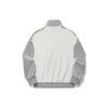 Li Ning Color Block Stand Collar Loose Knit Jacket Women Jacket Off-White Extreme-Gray AFDU268-3