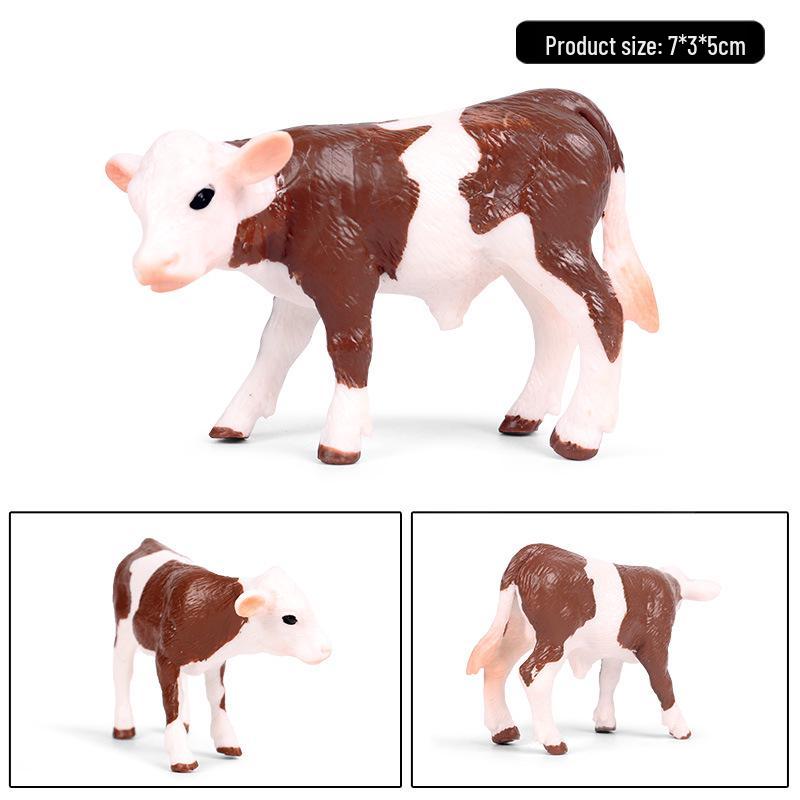 Wild Animal Farm & Dairy Cow Model Toy for Kids