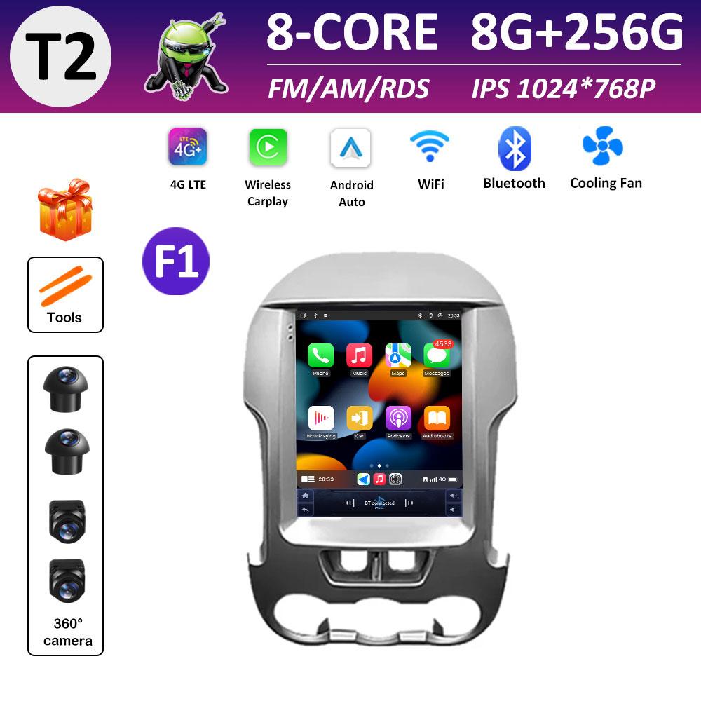 9.7 Inch Touch Screen Car Video for Ford Ranger 2012 2013 2014 - 2015 Radio Player Cooling Fan Wireless Carplay Head Unit WIFI