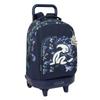 School Rucksack with Wheels El Niño Navy Navy Blue 33 X 45 X 22 Cm