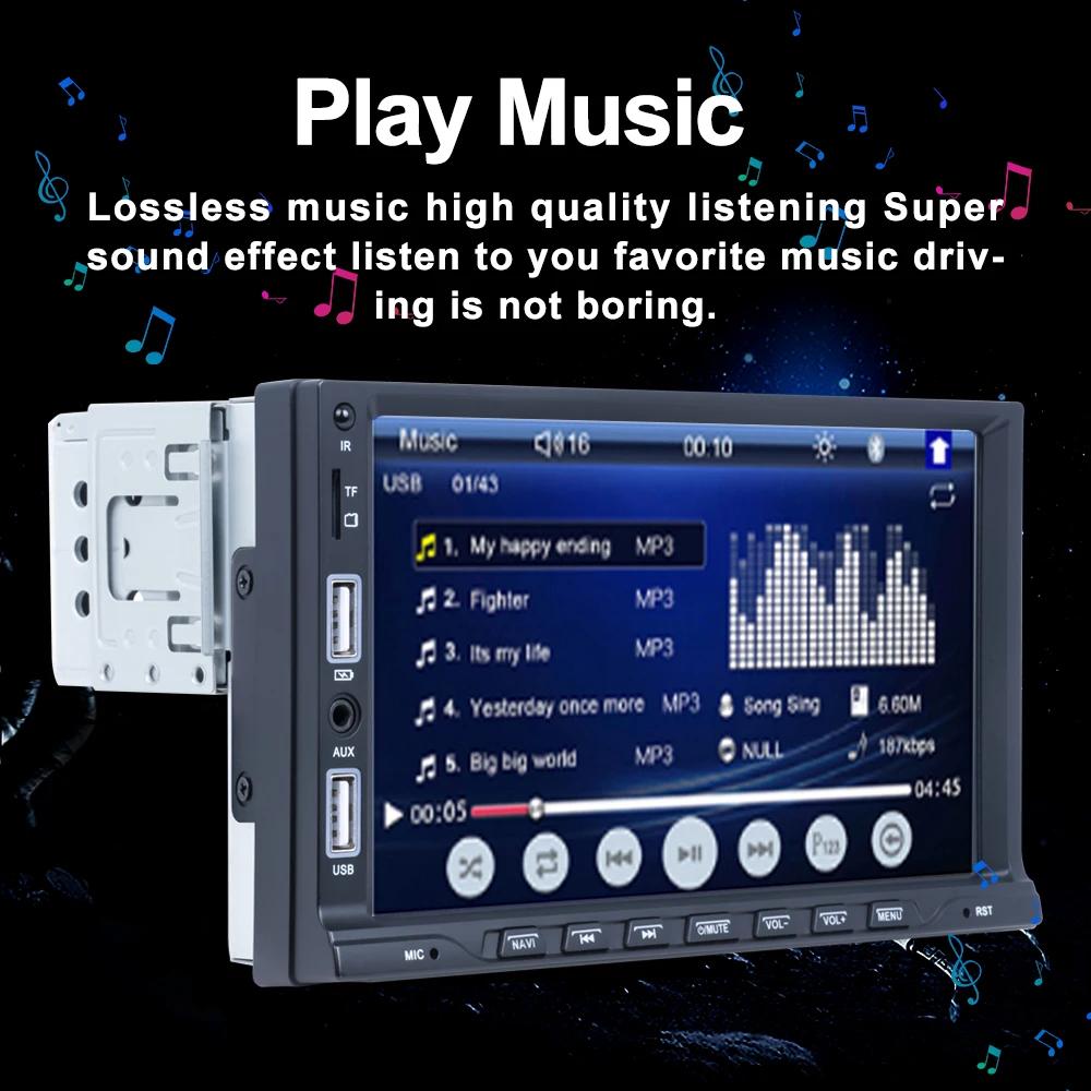 TOYOUSONIC  7 Inch Car Radio Universal Carplay Multimedia Player Android Auto Audio Bluetooth USB TF FM 1 Din  MP5 Head Unit