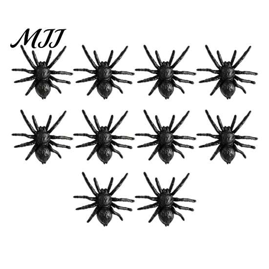 Reusable Halloween Spider Set Spiders Hanging Decorations, Plastic Fake Props, Scary Decorative for Pumpkin Scenes Ornaments Outdoor Tree Porch Yard,