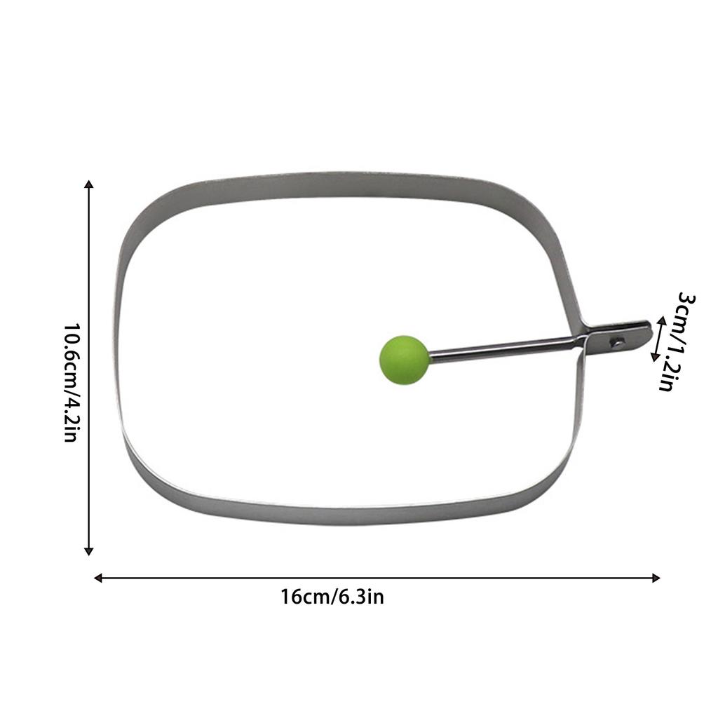 Äggring Rostfritt Stål Non-Stick Rektangel Pannkaksform Stekpannaform Kokare För Stekta Äggmackor Paj English Muffin Inomhus