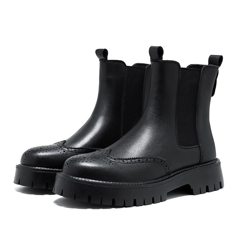 

Весенние и осенние мужские повседневные туфли с низким верхом, ботинки Martin, дышащие, универсальные, для страхования труда, ретро-инструментальные, с большой головой, 4515-R 44 чёрный