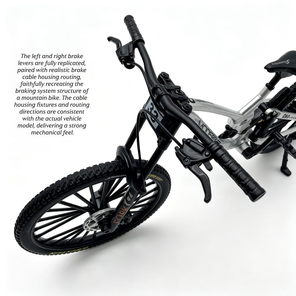 Mini 1:8 Scale Diecast Mountain Bike Model Downhill Bicycle Ornament for Kids Adults Collection