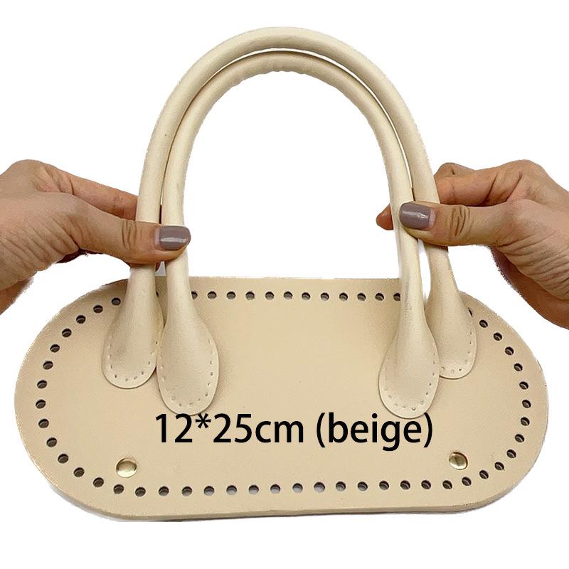 Handgewebte Lederhenkeltasche mit selbstgemachten Strohriemen