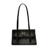 Women's PU Shoulder Bag with Buckle Solid Stitching Line Embellishments Delicate Bag Fashion