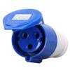 Industrial Plug Socket 3 Pin IP44 Waterproof Connector 32A CEE 220‑250V Blue