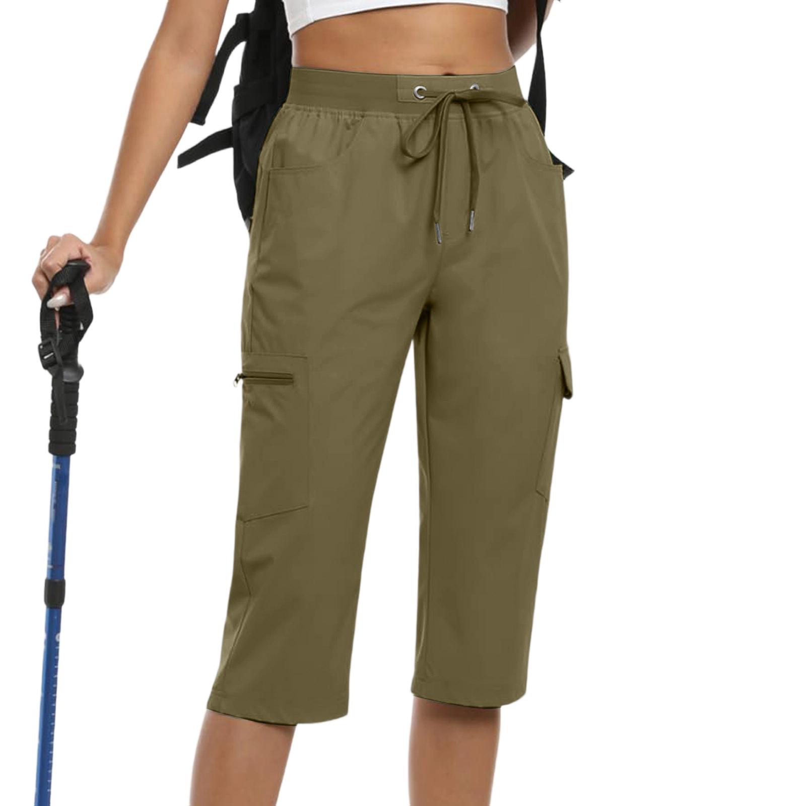 

Women s Color Sports Casual Loose Workwear Pocket Five Quarter Pants XL