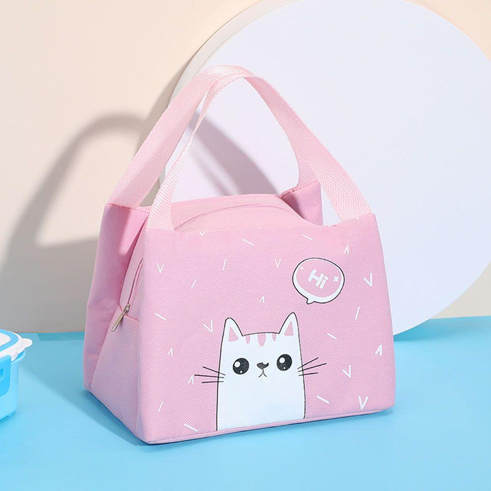 Food Fresh Waterproof Cute Cartoon Handbag Thermal Insulated Cooler Bag Large Capacity Portable Lunch Bag