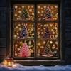 Removable PVC Glass Ornaments 6Pcs Colorful Christmas Tree Snowflake Static Window Sticker, Cling, Decal Decorative Stickers for Parties Holiday Home