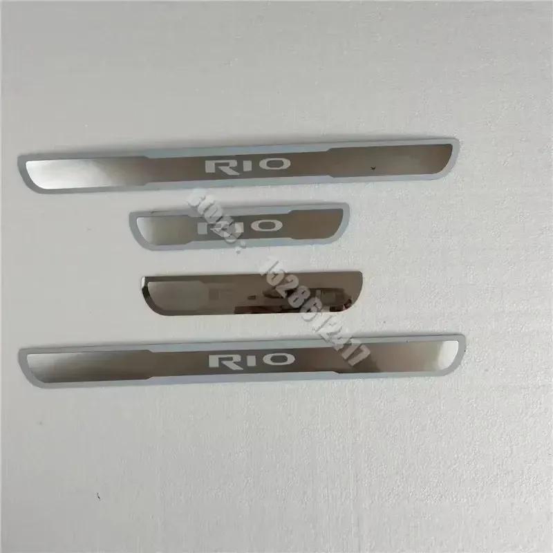 car Accessories For KIA RIO 2015 2016- Stainless Steel Scuff Plate Door Sill Guards Thresholds Cover Trims Car Accessories