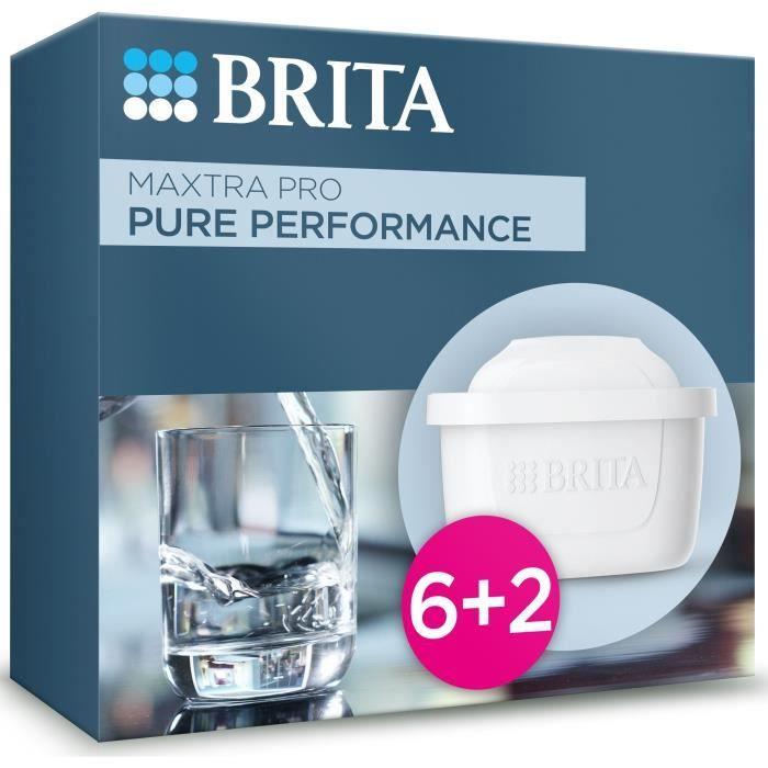 BRITA Cartridge - MAXTRA PRO Pure Performance All-In-1 - Pack 6+2 - Up To 1200L of Filtered Water