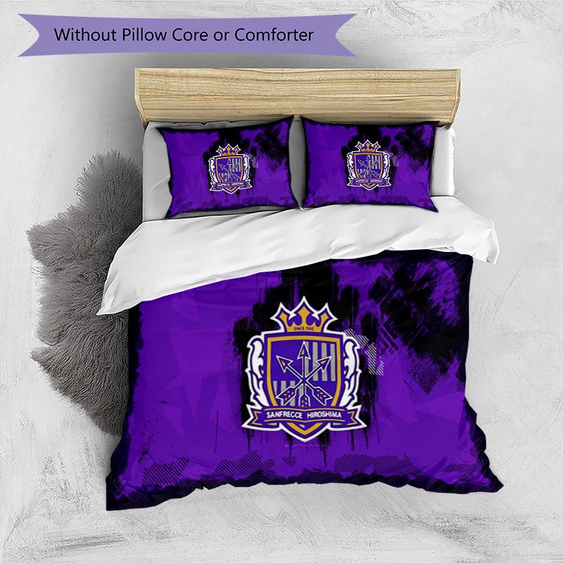 Sanfrecce Hiroshima Printed Pattern Duvet Cover Set – Includes 1 Duvet Cover and 2 Matching Pillowcases Bedroom Decor Christmas Gifts