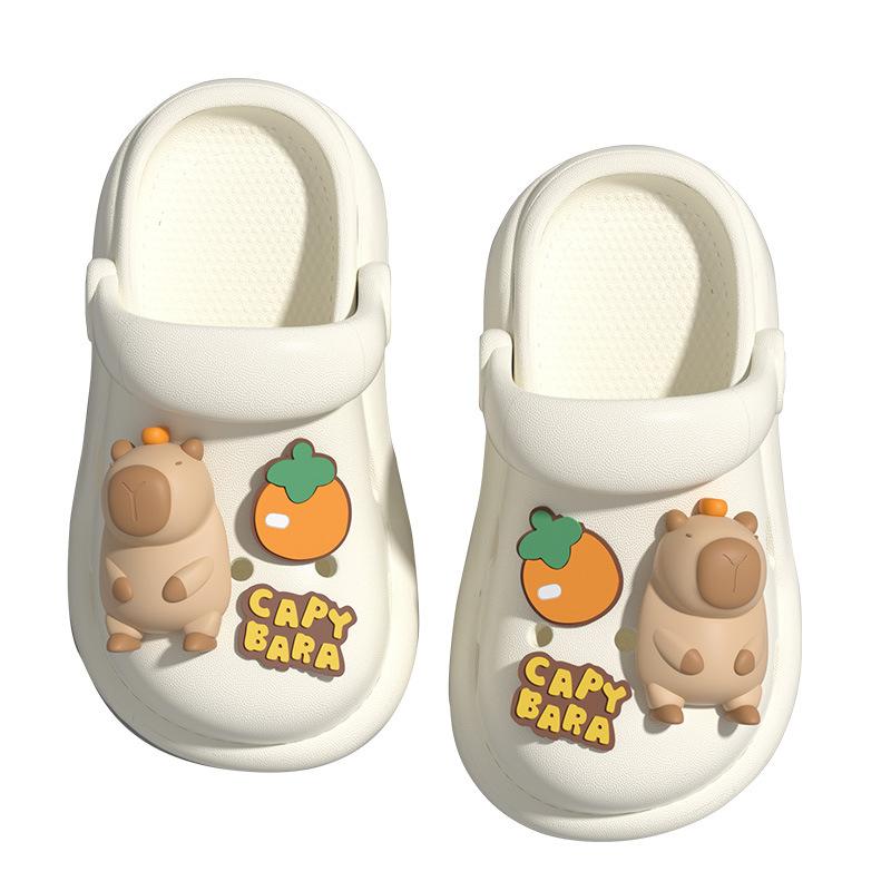 Children's Summer Cartoon Clogs for Boys and Girls, Indoor and Outdoor Wear, Closed-Toe, Non-Slip, Soft Sole, Cute Baby Sandals