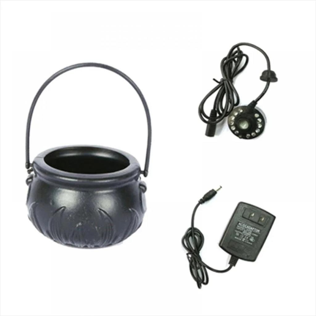 Halloween Party Decoration Witch With Light Pot Mist Plastic Bowl Decoration Candy Bucket Decoration