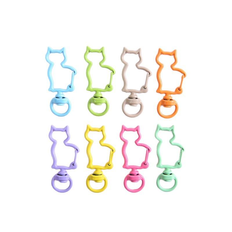 Cute keychain, rotatable spring buckle, DIY accessory, handmade pendant, hanging decoration