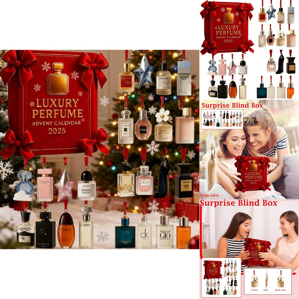 Perfume Christmas Advent Calendar With Acrylic Hangings For Holiday Gifts And Celebrations