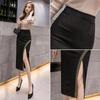 Hip Skirt Women Sexy Irregular Tight High Waist Mid-calf Split Zipper Club Casual Home Office Skirts
