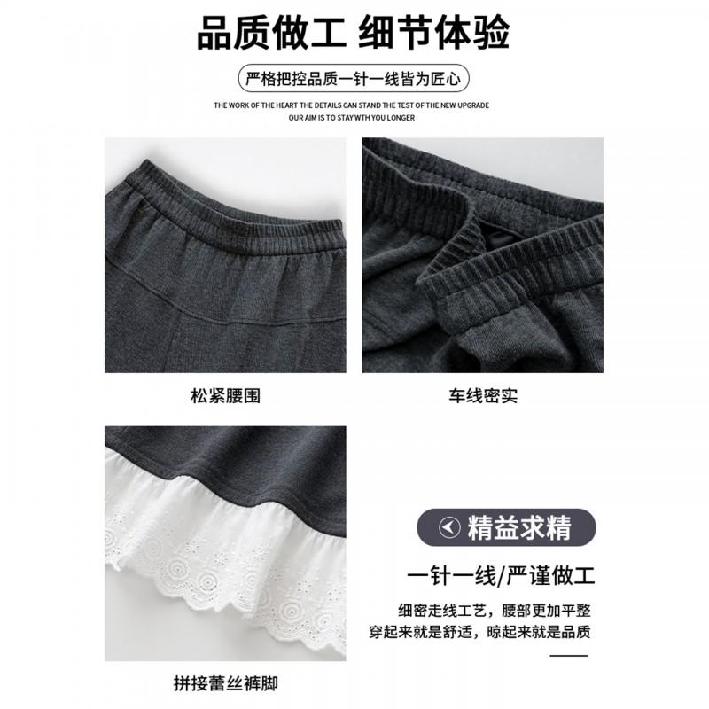 Womens High-Waisted Wide-Leg Cropped Skort Pants 2026 Loose Comfortable Casual Trousers Petite