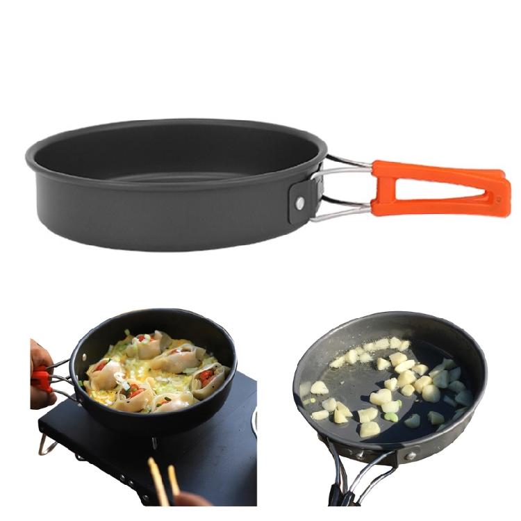 Frying Pan Non-stick Skillets Cookware Outdoor Cooking Pan with Storage Pouch