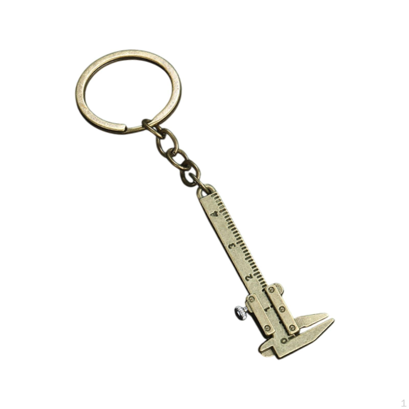 

Мини металлический подвижный штангенциркуль 3D Precision Key Подвеска Портативная линейка Модель Creative brozen