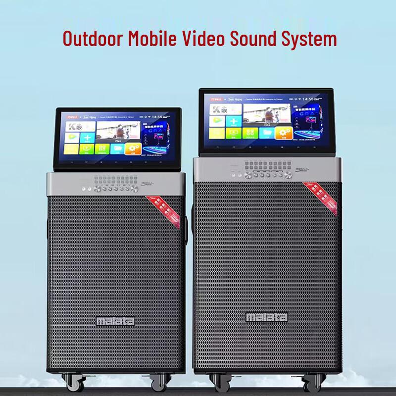 Malata M+9528 High Power Outdoor Portable Karaoke Machine with Screen CN plug (adapter included)