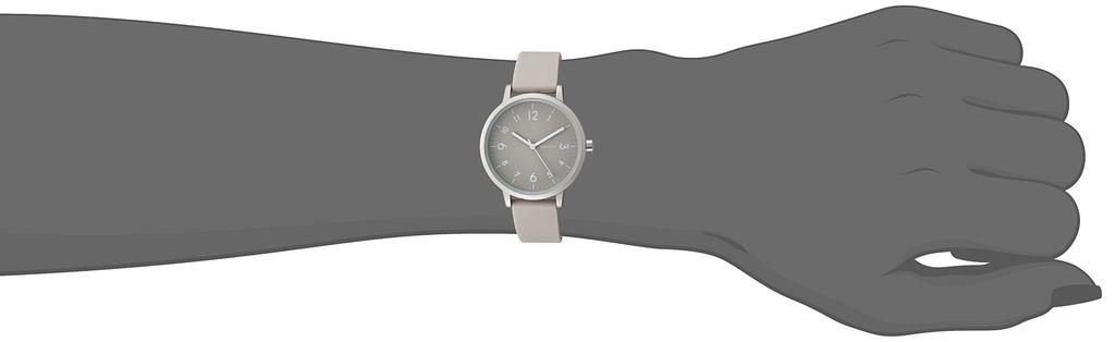 Fieldwork Analog Sodor Silicone Women's Watch, Large, Strap, Gray, YM007-2