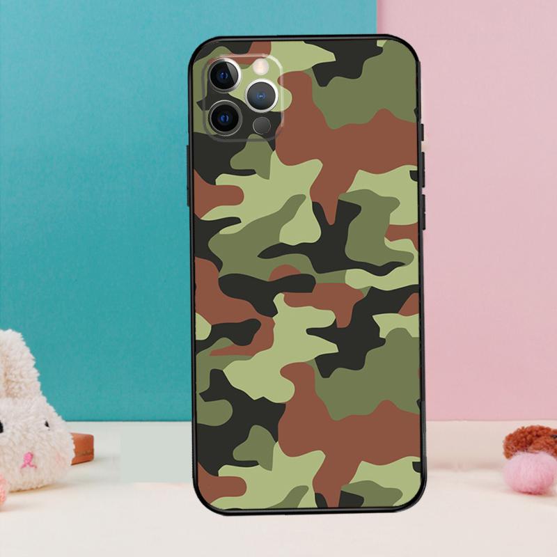 

Camo Camouflage Pattern Phone Case For iPhone 17 Air 16 15 14 13 12 11 Pro Max 12 13 mini 15 16 Plus 16e Cover Coque iPhone 17