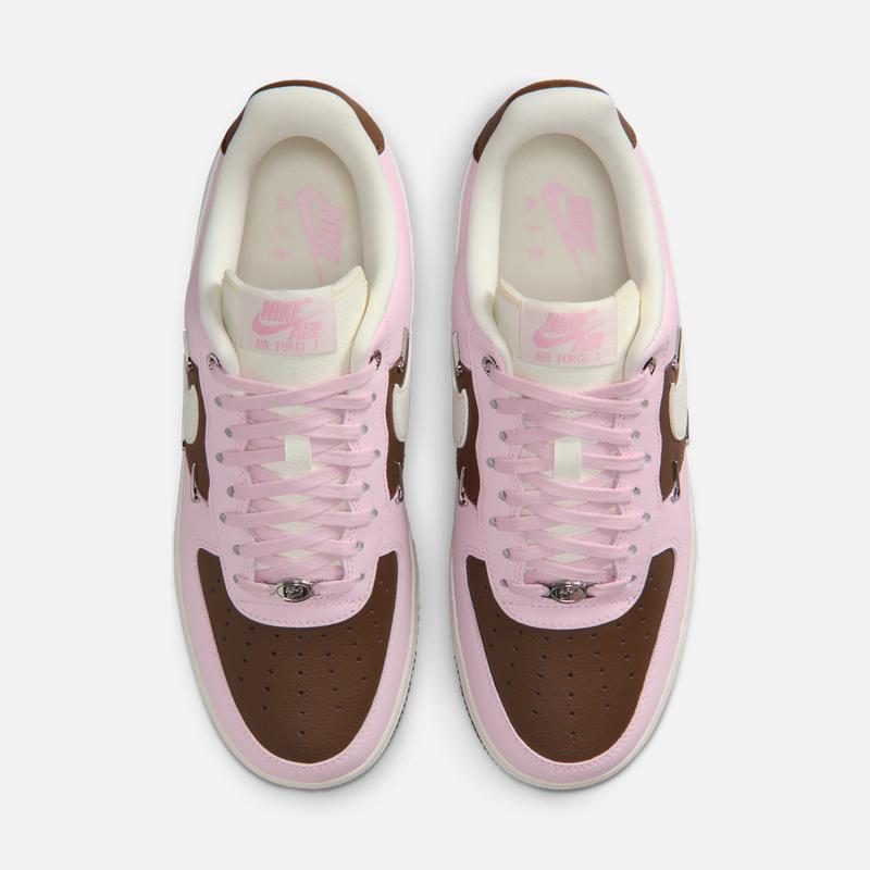 Nike Air Force One Women's Strawberry Mocha Sport Shoes - Winter New Style - NIKE AIR FORCE 1 IO7595