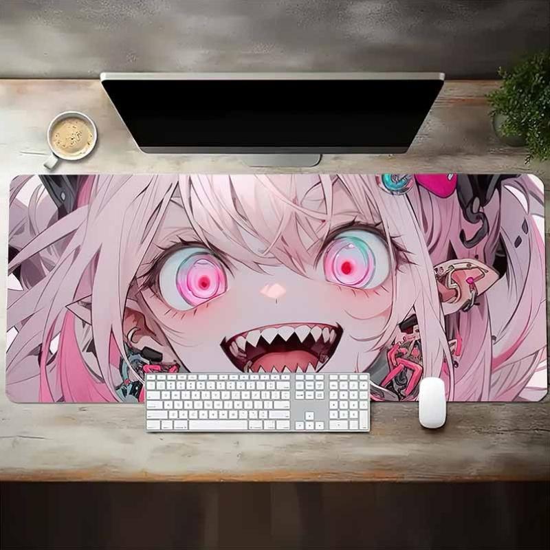 Large Gaming Cute Mouse Pad Pretty Anime Girl Mousepad NonSlip Computer Keyboard Desk Mat Rubber Table Mats 90x40 80x30
