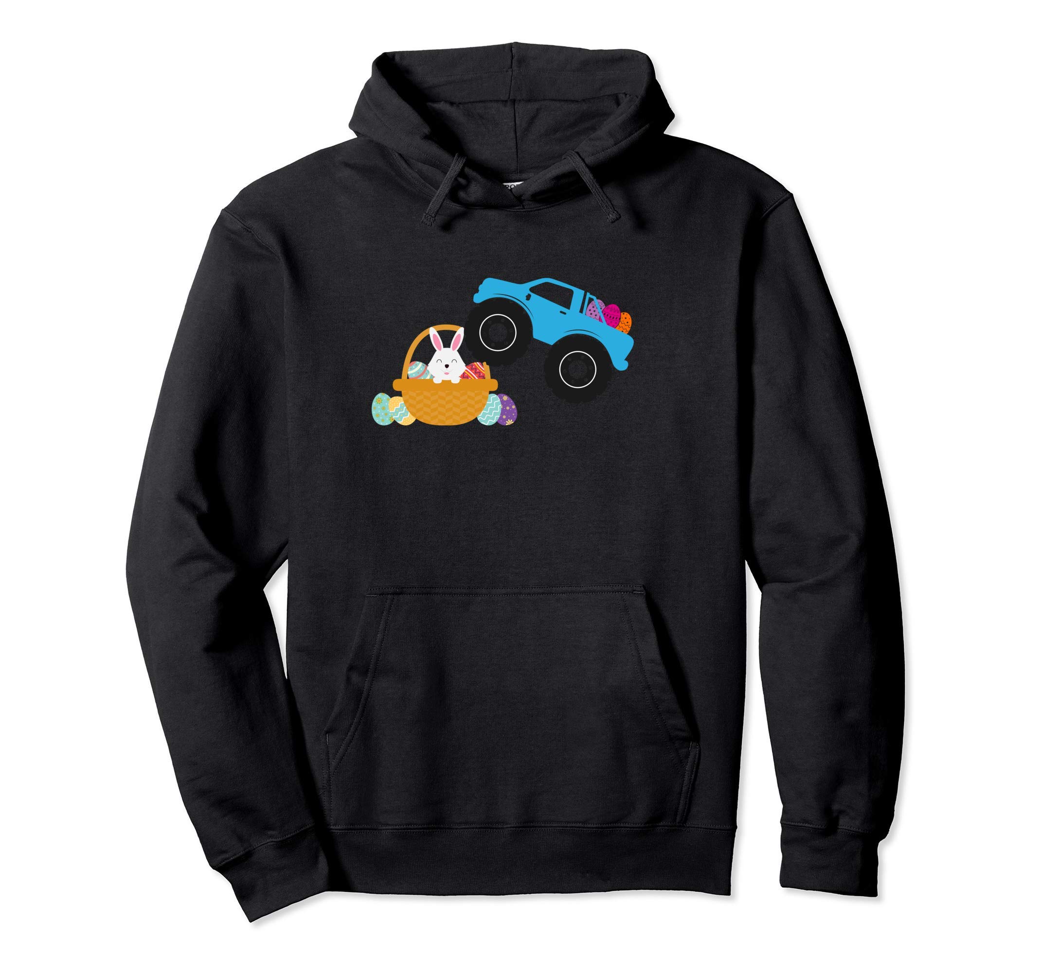 

Easter Bunny Monster Truck Eggs Easter Basket Hoodie