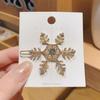 Hair Clip Stylish Hairpin Sparkling Snowflake Design Women Girls Daily Wear Hair Clamp Weddings Christmas Ornaments